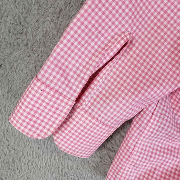 Polo Ralph Lauren LRL Shirt Women’s Size Medium M Pink Gingham Button Down - Picture 6 of 10